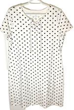 TOMMY HILFIGER WOMENS SHORT SLEEVE DRESS SIZE L WHITE BLUE STARS  EUC