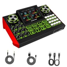 Podcast Equipment with Podcast Audio Mixer, Live Sound Card Compatible with PC