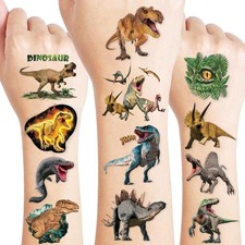 96 PCS Funny Dinosaur 3D Pre-Cut Temporary Tattoos for Kids  Super Multiple