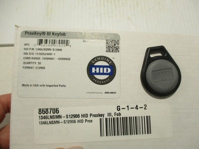 NEW(1) HID PROXKEY III KEYFOB 1346LNSMN PROXIMITY KEY FOB