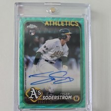 2024 Topps Chrome Update Series - Autographs Tyler Soderstrom #AC-TS Aqua...