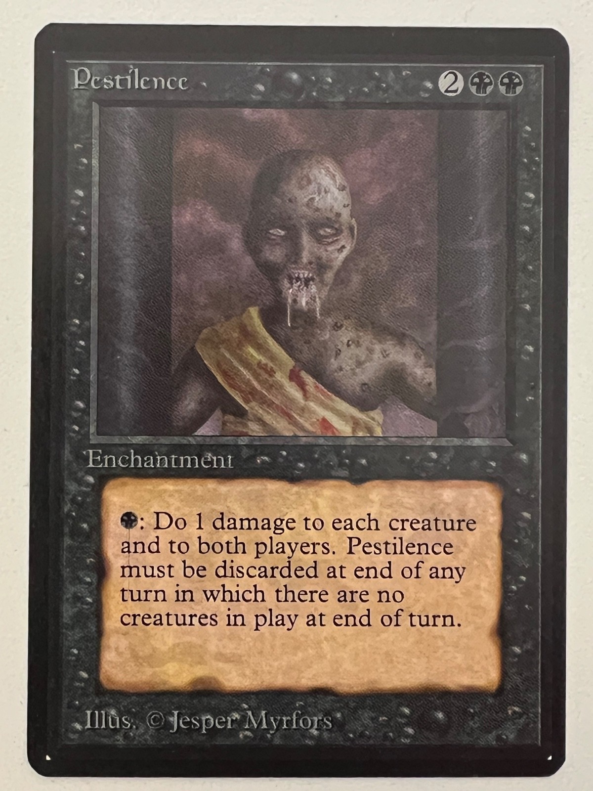 Magic the Gathering MTG Beta Pestilence NM  (Beta Bob)