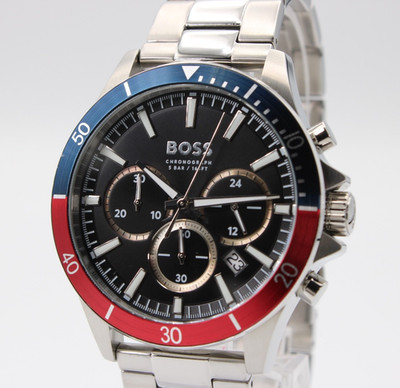 HUGO BOSS 45MM HB1514108 Stainless Steel Chronograph Mens Watch