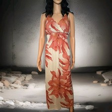 She’scool Women’s 1X Tropical Floral Long Maxi Dress