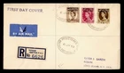 DR WHO 1953 BRITISH MOROCCO FDC QEII OVPT COMBO REGISTERED TETUAN M73427