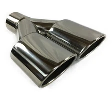 Exhaust Tip 2.25 In Inlet Dual 3.00 Oval X 2.50 High Outlets 9.75 In Long Resona