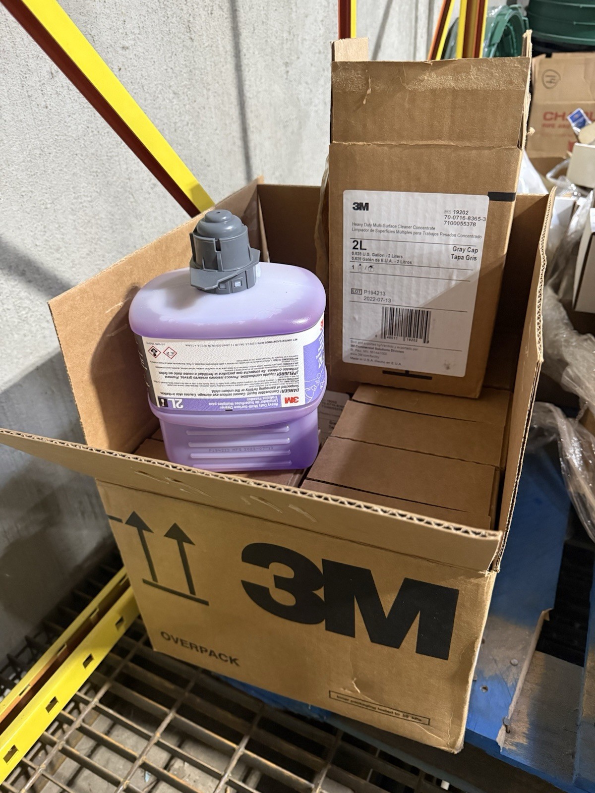 6 x 3M 19202 2L Multi-Surface Cleaner Concentrate Liquid 2L 