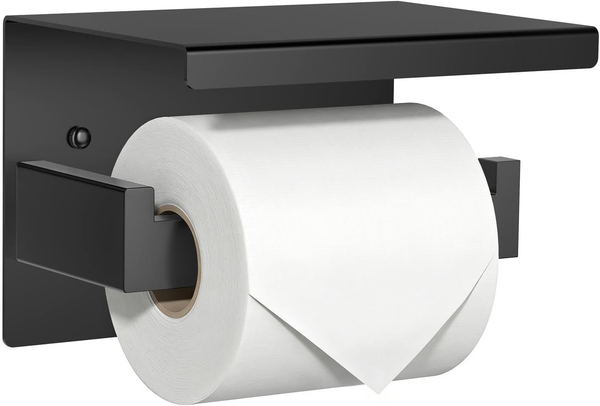 Auxmir Toilettenpapierhalter Ohne Bohren, Klopapierhalter Mit Ablage-image