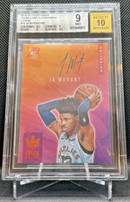 2019 Court Kings Fresh Paint ON CARD AUTO CITRINE /49 Ja Morant RC BGS 9 Auto 10