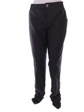 Boho Elegant Women's Trousers Black Jersey Tapered Button Front Sequin US 12