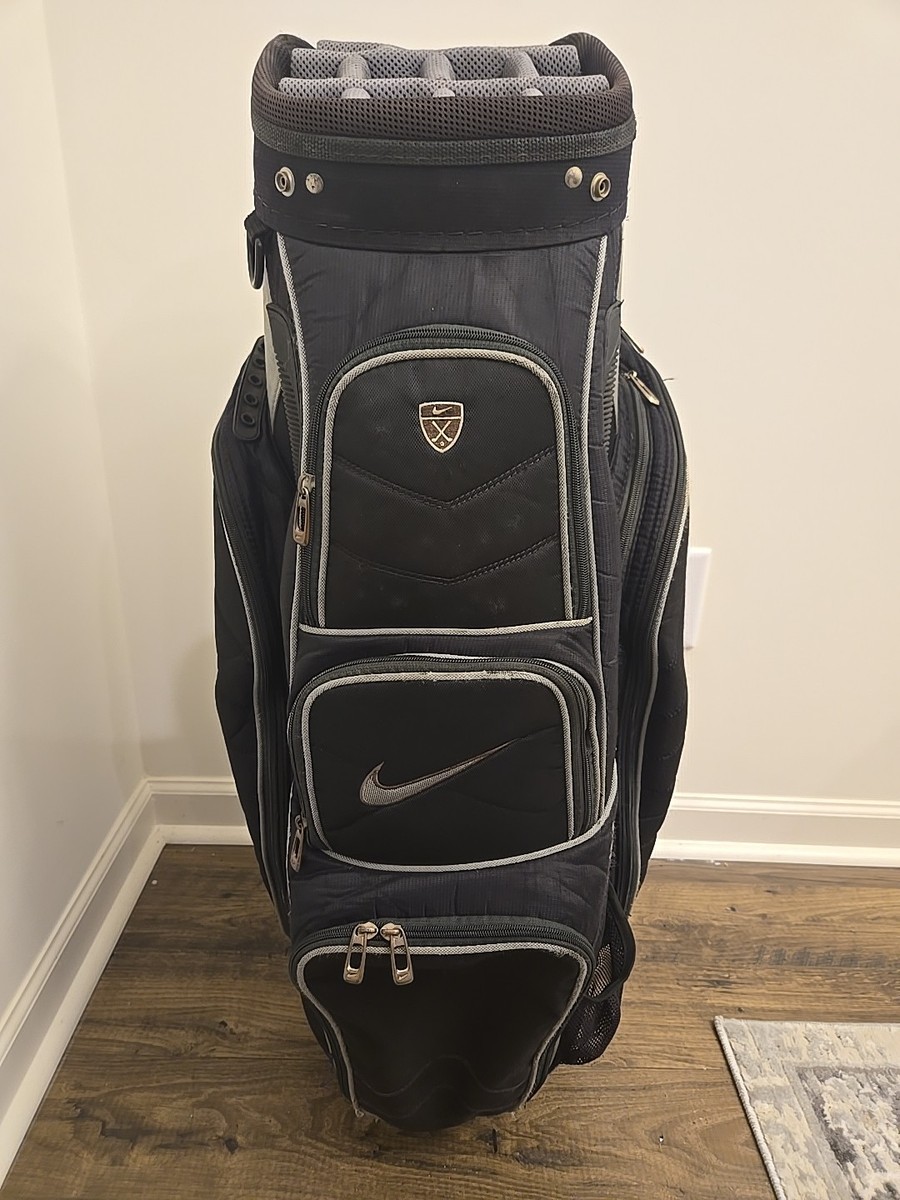 Nike Golf Cart Bag Black and Gray Nike Cart Bag 14-Way Divider | eBay