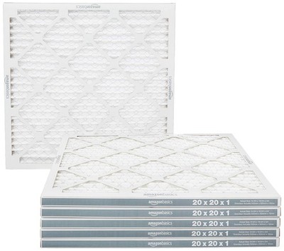 Amazon Basics 20x20x1 Air Filter 6 Pack MERV 11 AC Furnace Filters Dust Pet
