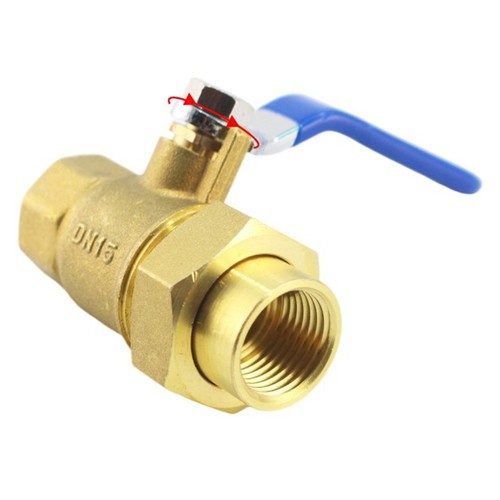 Brass Ball Valve with Blue Lever Handle for Use in Standard For Water Systems - Zdjęcie 7 z 15