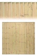 Standard Green Featheredge or Close Board Timber Fence Panel