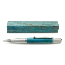 Woodcraft Tamarind Spalted Pen Blank Turquoise 3/4" x 3/4" x 5" 1-Piece