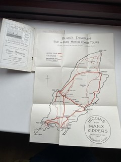 Original 1930s Isle of Man picture Guide including map of island motor tours
