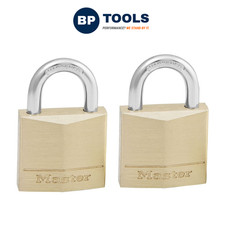 Master Lock 130EURT 30mm Solid Brass Padlock with 2 Keys