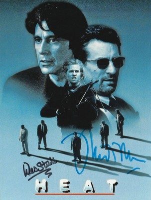 Michael Mann und Wes Studi handsigniertes 8x6 Zoll Hitze Foto