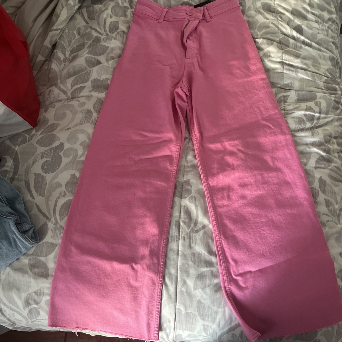 Zara Marine Straight Jeans Pink