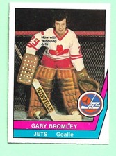 (1) GARY BROMLEY 1977-78 O-PEE-CHEE WHA # 45 JETS GOALIE  NM (N2257)