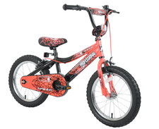 Spider Boys 16" Wheel Kids Bike Spiderman Style Web Graphics Red & Black Age 5+