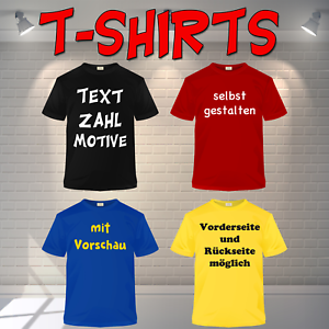 T Shirts Selbst Gestalten Mit Namen Lieblingsspruch Mit Eigenem Text Ebay