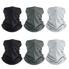 6 PCS UV Protection Cooling Neck Gaiter Face Mask Cover Scarf Breathable Bandana