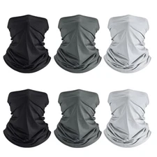 6 PCS UV Protection Cooling Neck Gaiter Face Mask Cover Scarf Breathable Bandana