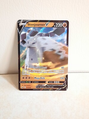 Stonjourner V & Vmax Pokémon Card Lot – Sword & Shield Ultra Rare #115/202 & #116/202 - View #12