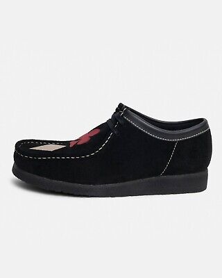 US13 Stusy Clarks Wallabee Black ステッカー付き-