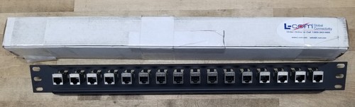 L-Com PR175C6-16S 1.75" 16 Port Low Profile Cat 6 Feed-Thru Patch Panel Shielded - Picture 4 of 4