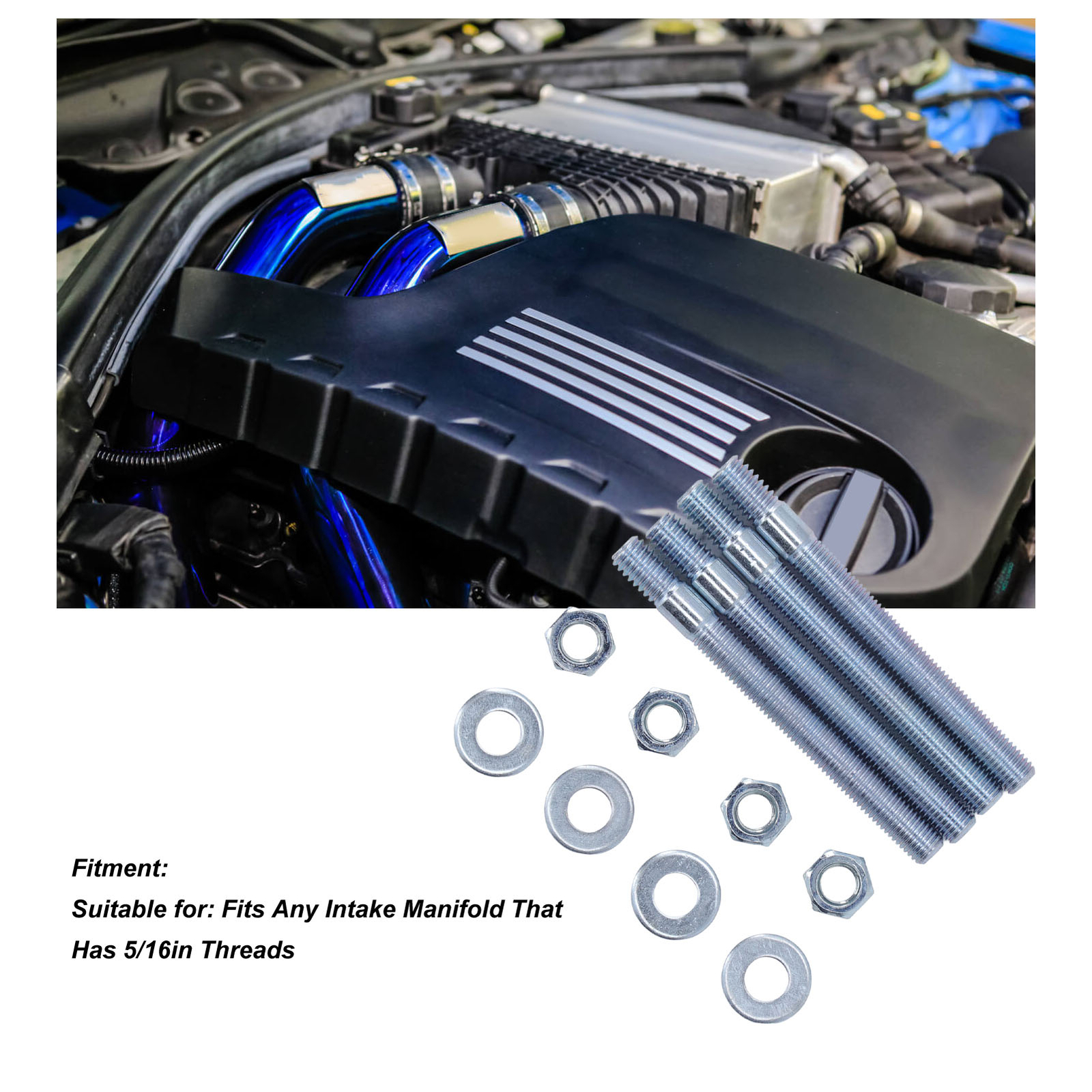 Car 3.5in Carburetor Studs Set Metal Carb Mounting Stud Kit With