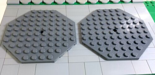 P # Lego - Platte 10x10 Achteck Octagonalplatte neu dunkelgrau (89523) 2 Stück - Bild 1 von 1