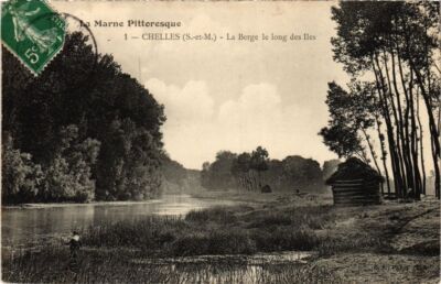 Old postcard Chelles La Berge le Long des Iles (1320026)