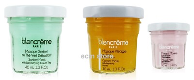 BLANCREME Set 3 Gesichtsmaske Sorbet Grüner Tee + Honig + Erdbeere 40 ml /EBRG