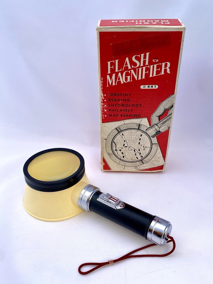 Vintage Light House Flash Magnifier No. 441 5x Made In Japan w