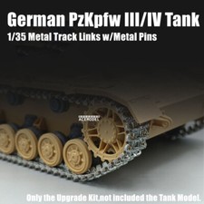 1/35 German Panzer III/IV Series Tank Metal Tracks Upgrade Set for Tamiya/Dragon