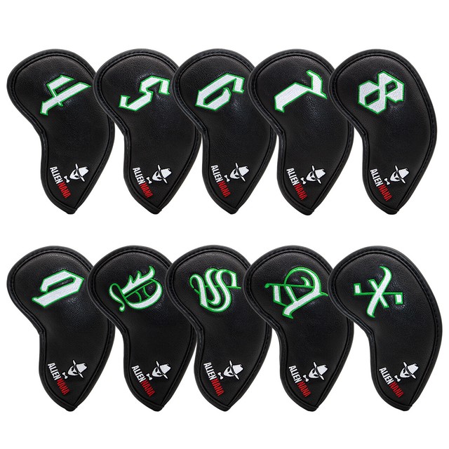 10X Faux Leather Golf Iron Head Covers Set for Callaway Ping Taylormade
