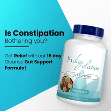 Gut and Colon Support 15 Day Cleanse Detox 30/60/120 CAPSULES Non-GMO,WeightLoss