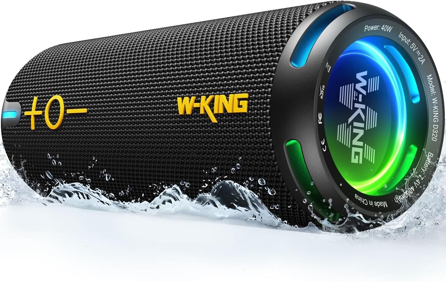 W-KING Bluetooth Speaker Loud, 70W Speakers Bluetooth Wireless Portable Waterpro