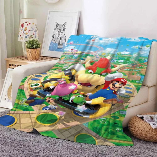 Manta de franela para niños 3D Super Mario sofá dormitorio manta edredón regalo - Imagen 7 de 12
