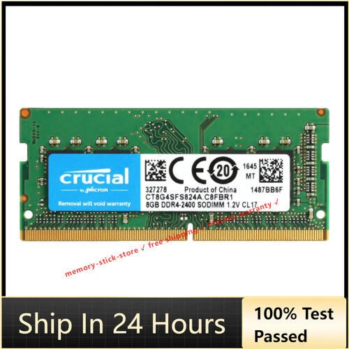 CRUCIAL 8GB DDR4 2400 PC4-19200 Laptop 260-Pin SODIMM Notebook Memory RAM  1x 8G