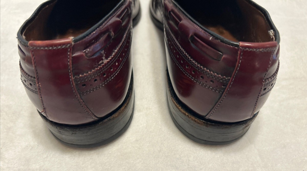Allen Edmonds Berwick 8877 Burgundy Leather Wingtip Tassel Loafers Mens 11 D Allen Edmonds Berwick Mens 11 Wingtip Tassel | Mercari main image 4