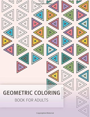 Geometric Coloring Easy Pattern for Adult and Grown Ups - Paperback NEW Leaves,