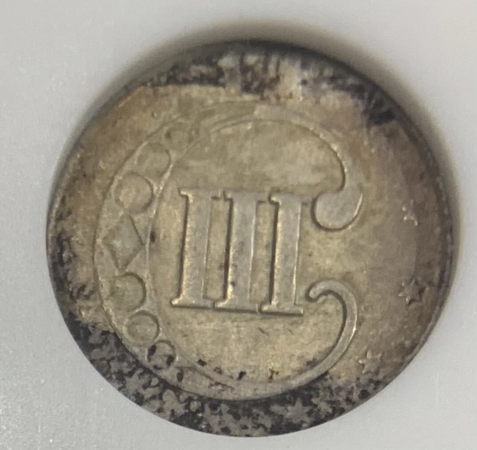 1852 United States Silver 3 Cent Piece (Trime) NGC MS63, old holder - Image 4 of 4