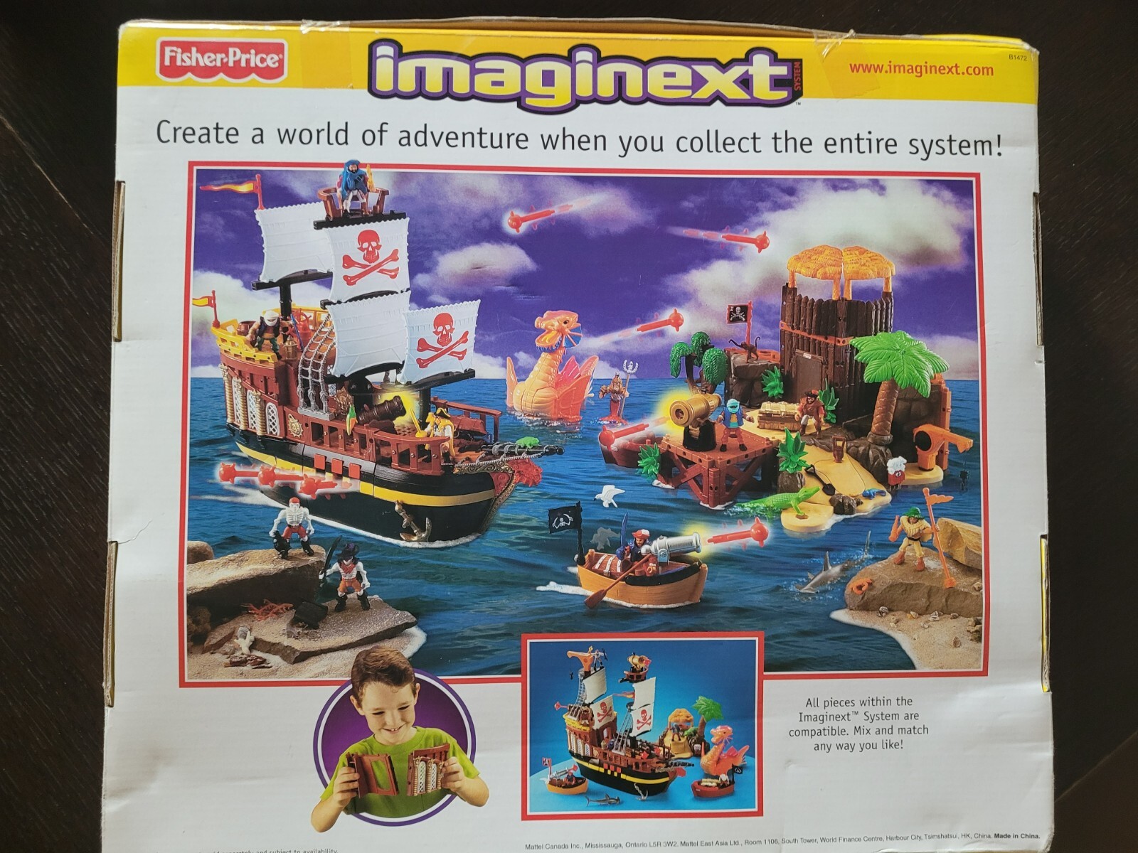 RARE Imaginext Pirate Raider Ship Toy Lot 2002 Mattel NEW IN BOX Fisher