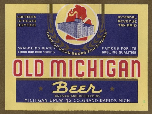 Vintage Old Michigan Beer Ad Reproduction Metal Sign FREE SHIPPING