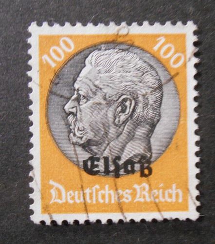 GERMANY GERMANY 1940 ALSACE Alsace-Lorraine" ELSB ORIGINAL PACKAGING" 100pf USED Mic.16