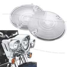 Turn Signal Light Clear Lens Cover fit For Harley Touring Road King Glide White