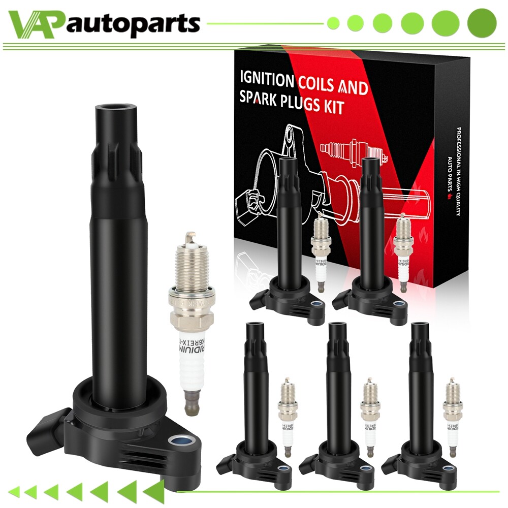 6 For 2004-2010 Toyota Highlander 3.3L V6 Ignition Coil & Spark